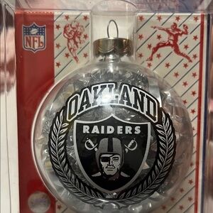 VTG Las Vegas Oakland Raiders Football Christmas Tree Holiday Ornament